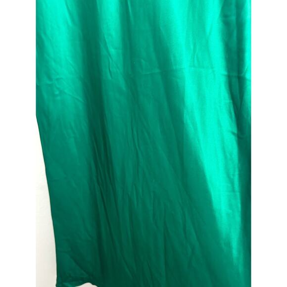 Mac Duggal Charmeuse Empire Waist Blouson Sleeve Gown Size 6 Emerald 55693 - Picture 5 of 7